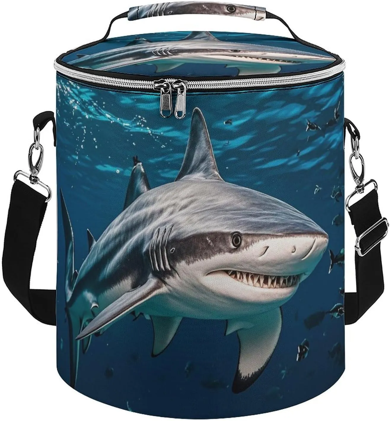Cooler Backpack for Men Women Insulated Leakproof Waterproof Cooler Backpack Hammerhead Shark Scans The Ocean Cooler Bag Large Capacity Lightweight Backpack Cooler for Travel Camping Beach Ice Chest