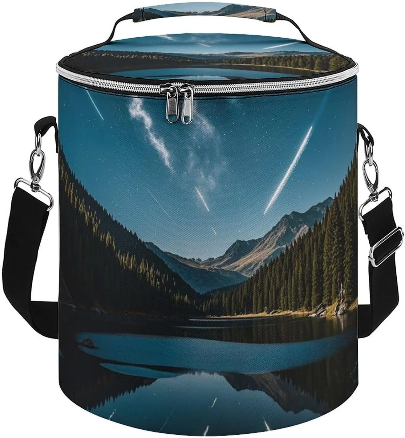 Cooler Backpack for Men Women Insulated Leakproof Waterproof Cooler Backpack Meteors in The Night Sky Cooler Bag Large Capacity Lightweight Backpack Cooler for Travel Camping Beach Ice Chest