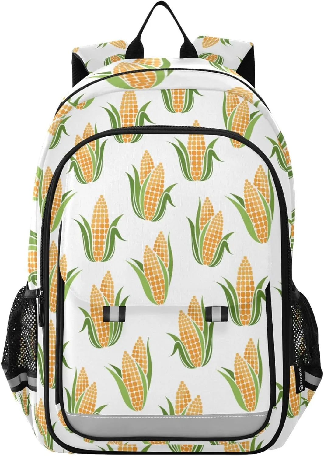 Corn Pattern Backpack Boys Girls Elementary School Bags Bookbags Laptop Backpack Travel Daypack Safe Reflective Stripes