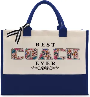 Cotton Canvas Tote Bag for Women, Canvas Tote Bag for Gifting, Tote Bag Gift for Coach, Best Coach Ever Gifts Travel Bag, Gifts for Coach Beach Canvas Tote, Appreciation Gift for Coach C1