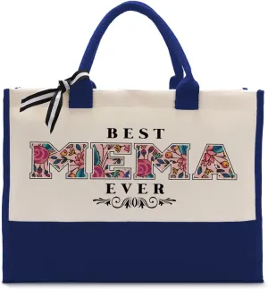 Cotton Canvas Tote Bag for Women, Canvas Tote Bag for Gifting, Tote Bag Gift for Mema, Best Mema Ever Gifts Travel Bag, Gifts for Mema Beach Canvas Tote, Mema Gift for Birthday Mother's Day C1