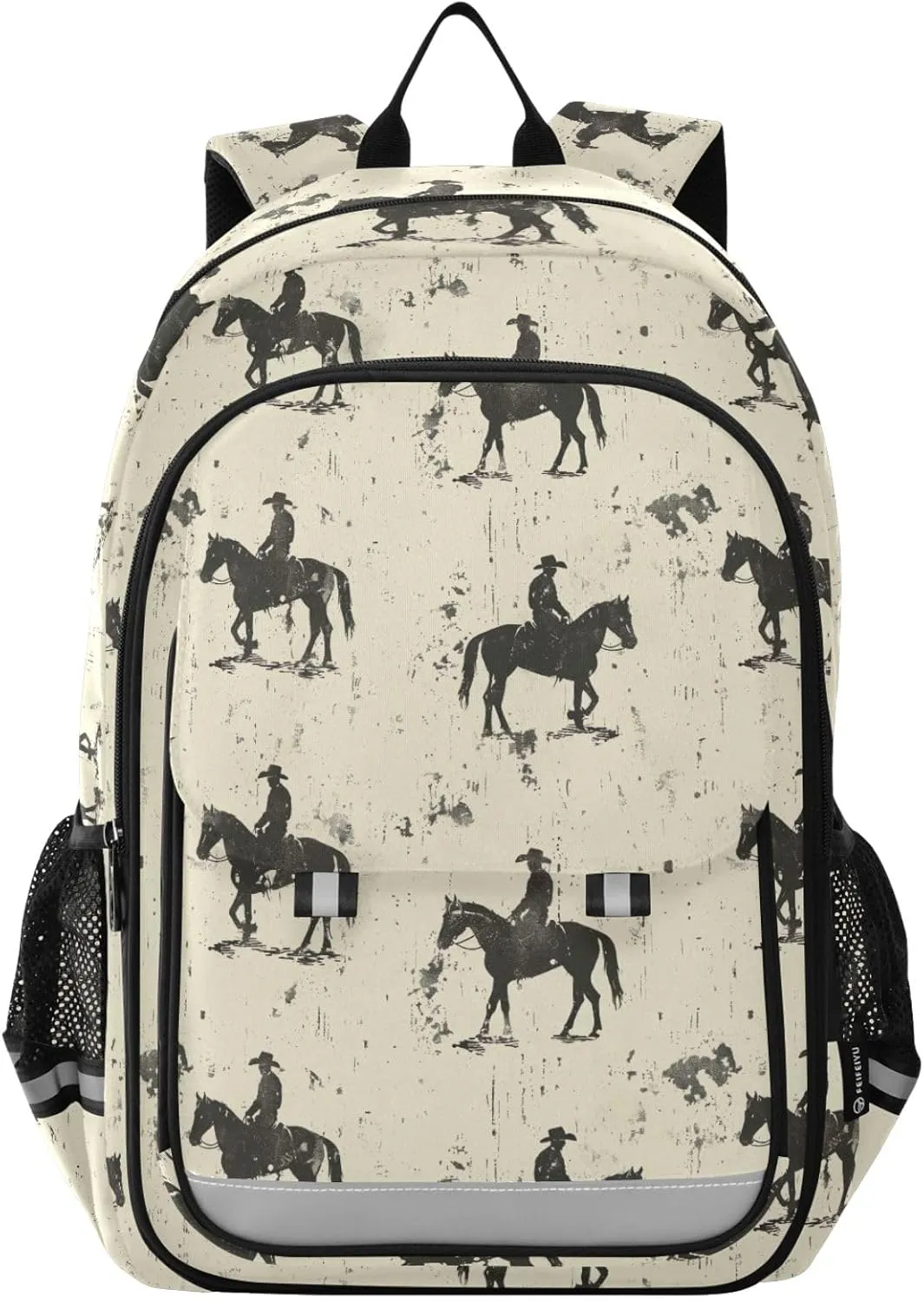 Cowboys Silhouette Children Backpack, Lightweight Large Capacity Elementary Student Backpack, Kid Travel Bags, Backpacks Girl
