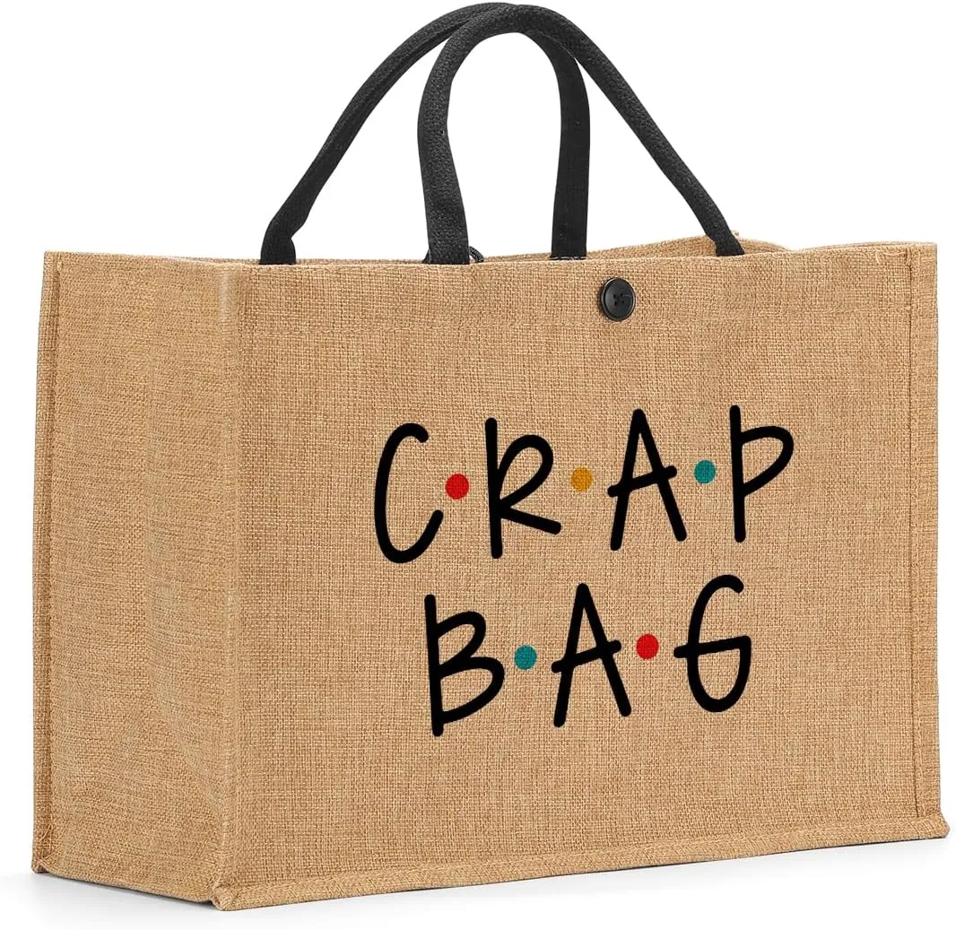 Crap Bag Granny Gigi Abuela Mimi Nana Grandma Aunt Memaw Mama Mom Gifts Burlap Tote Bag for Women Female Her