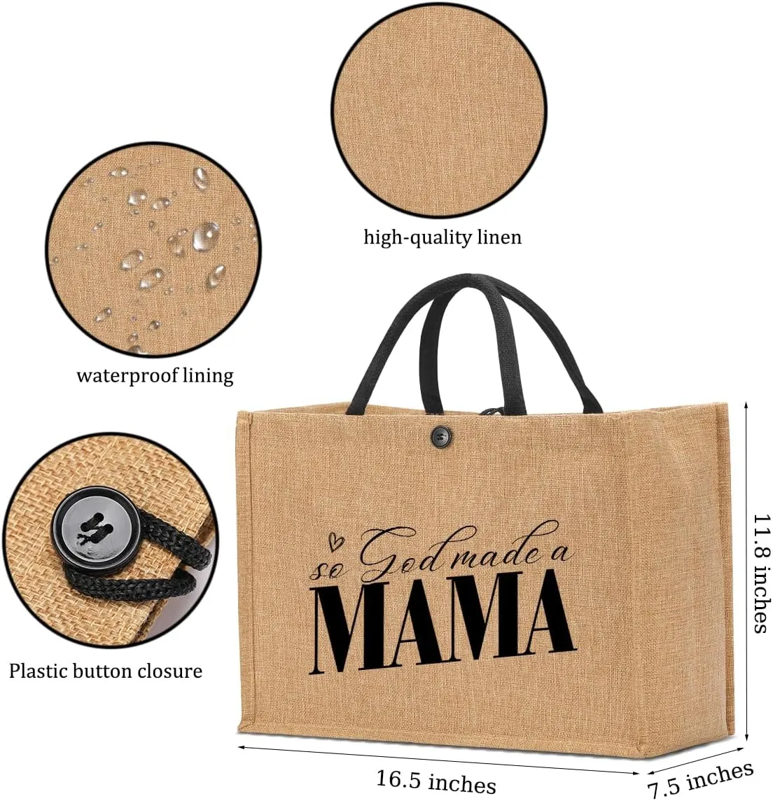 Crap Bag Granny Gigi Abuela Mimi Nana Grandma Aunt Memaw Mama Mom Gifts Burlap Tote Bag for Women Female Her