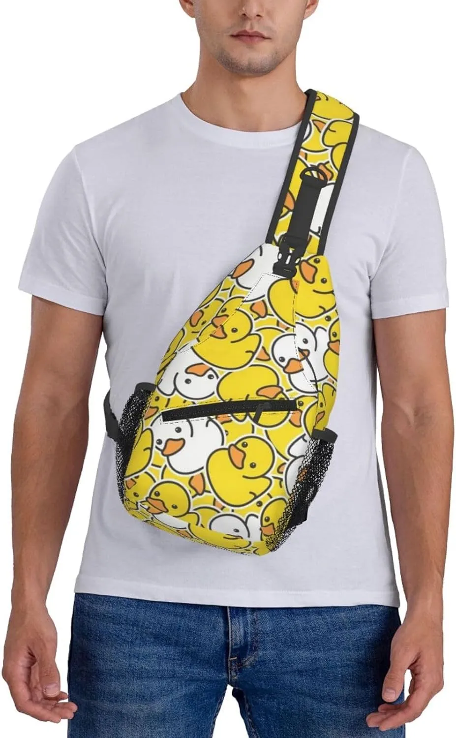 Crispy Fried Chicken Bucket Crossbody Backpack Dachshunds Dog Chest Bag Lightweight One Strap Backpack Multipurpose Travel Hiking For Men Women