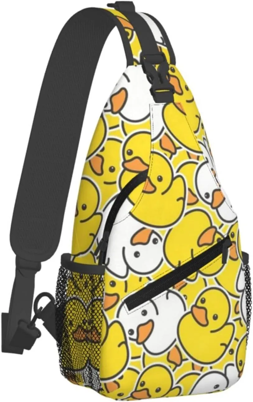 Crispy Fried Chicken Bucket Crossbody Backpack Dachshunds Dog Chest Bag Lightweight One Strap Backpack Multipurpose Travel Hiking For Men Women