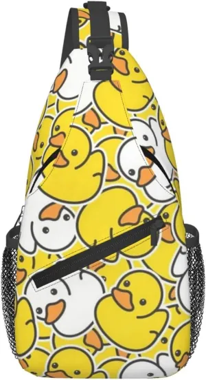 Crispy Fried Chicken Bucket Crossbody Backpack Dachshunds Dog Chest Bag Lightweight One Strap Backpack Multipurpose Travel Hiking For Men Women