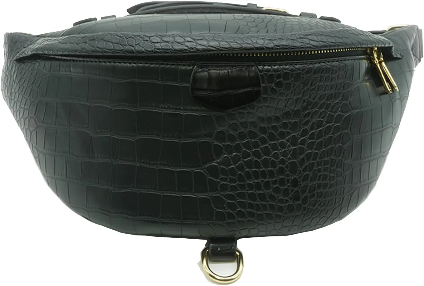 Crocodile pattern Pack Crossbody Bags Belt Chest Bag for Women Men Belt Bag Fashion Waist Packs for Hiking Walking Biking Travel Cycling (Black 2)