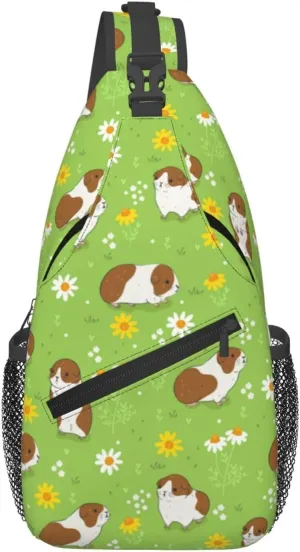 Cross Body Sling Bag For Women Men Guinea Pigs Crossbody Bag Anti Theft Chest Bag Shoulder Backpack Travel Hiking Daypack Large Sling Cross Body Bag