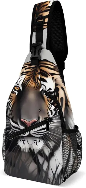 Crossbody Bag for Women Men Chest Bag Summer Parrot Pineapple Bird Sling Bag Crossbody Shoulder Bag Sling Backpack