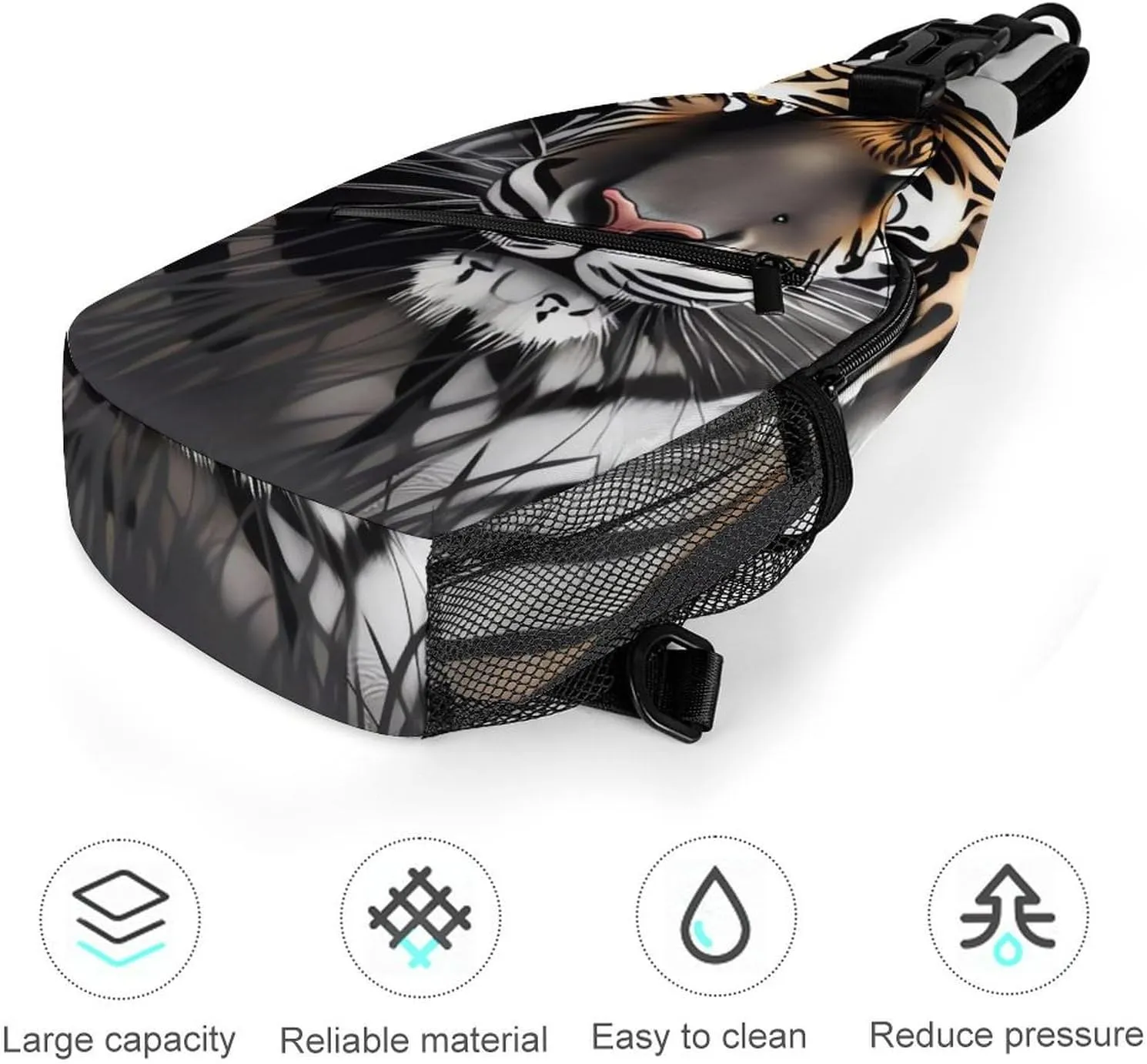 Crossbody Bag for Women Men Chest Bag Summer Parrot Pineapple Bird Sling Bag Crossbody Shoulder Bag Sling Backpack