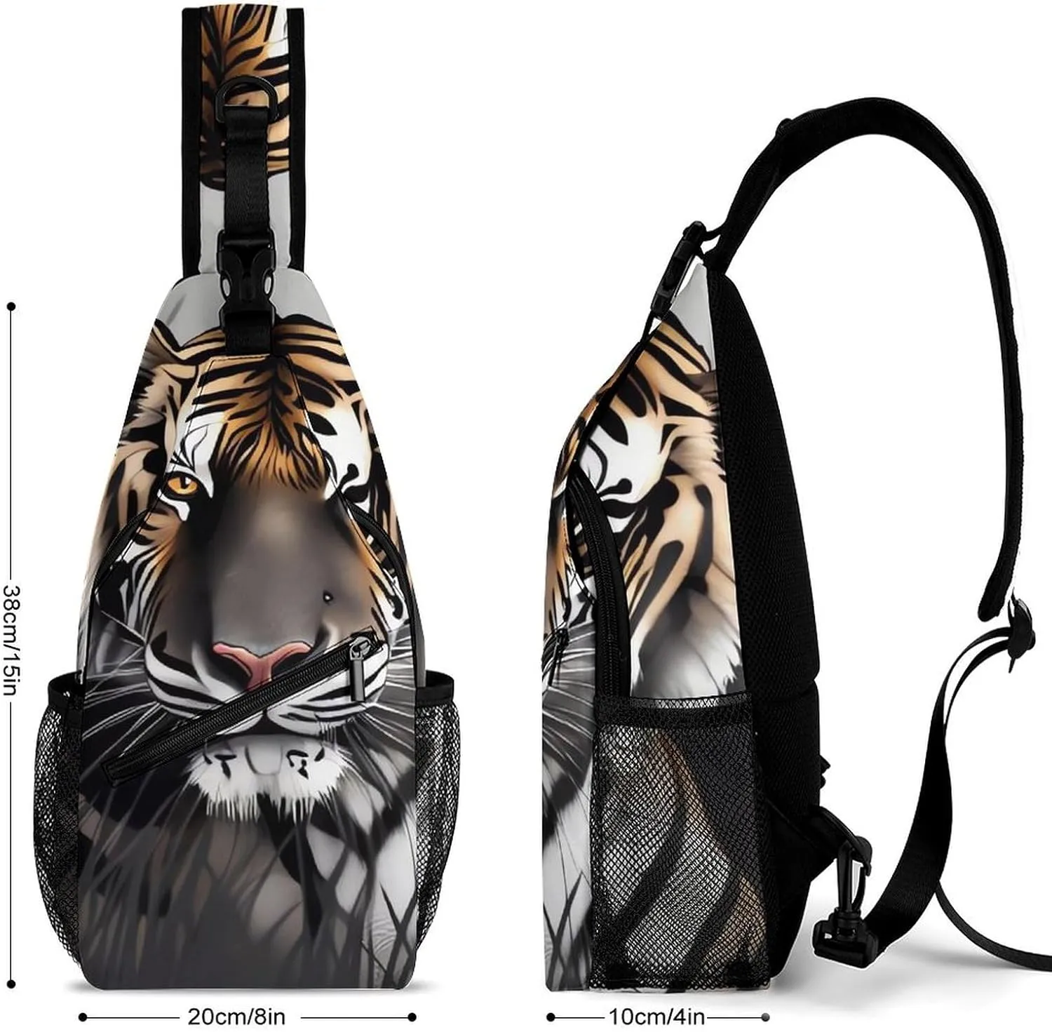 Crossbody Bag for Women Men Chest Bag Summer Parrot Pineapple Bird Sling Bag Crossbody Shoulder Bag Sling Backpack