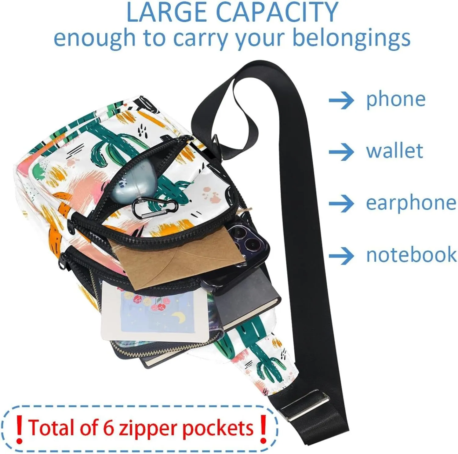 Crossbody Bags for Women Cross Body Bag for Woman Sling Bag Crossbody Bag Abstract Cactus (18) Sling Backpack Travel