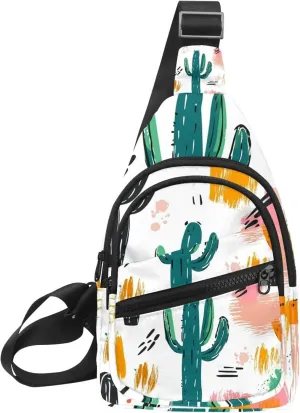 Crossbody Bags for Women Cross Body Bag for Woman Sling Bag Crossbody Bag Abstract Cactus (18) Sling Backpack Travel