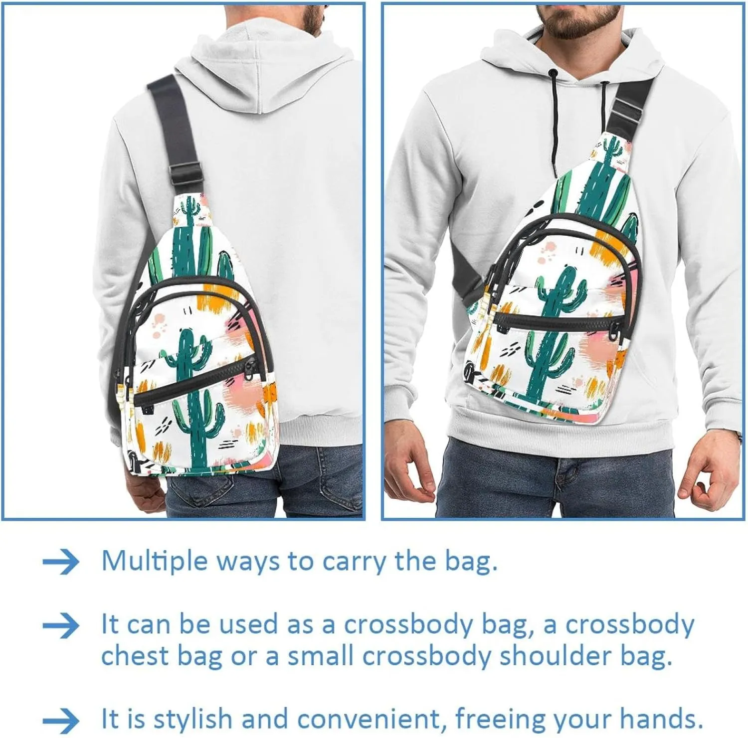 Crossbody Bags for Women Cross Body Bag for Woman Sling Bag Crossbody Bag Abstract Cactus (18) Sling Backpack Travel