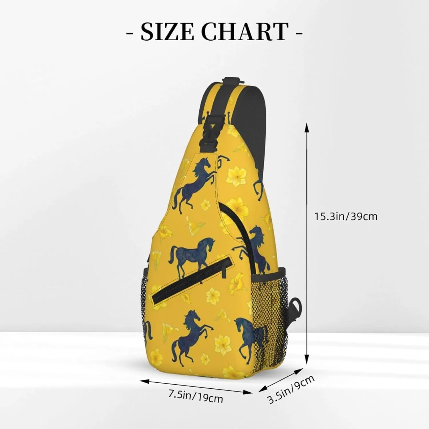 Crossbody Bags For Women Men Horse Race Sling Backpack Chest Shoulder Bag Gym Cycling Travel Hiking Daypack