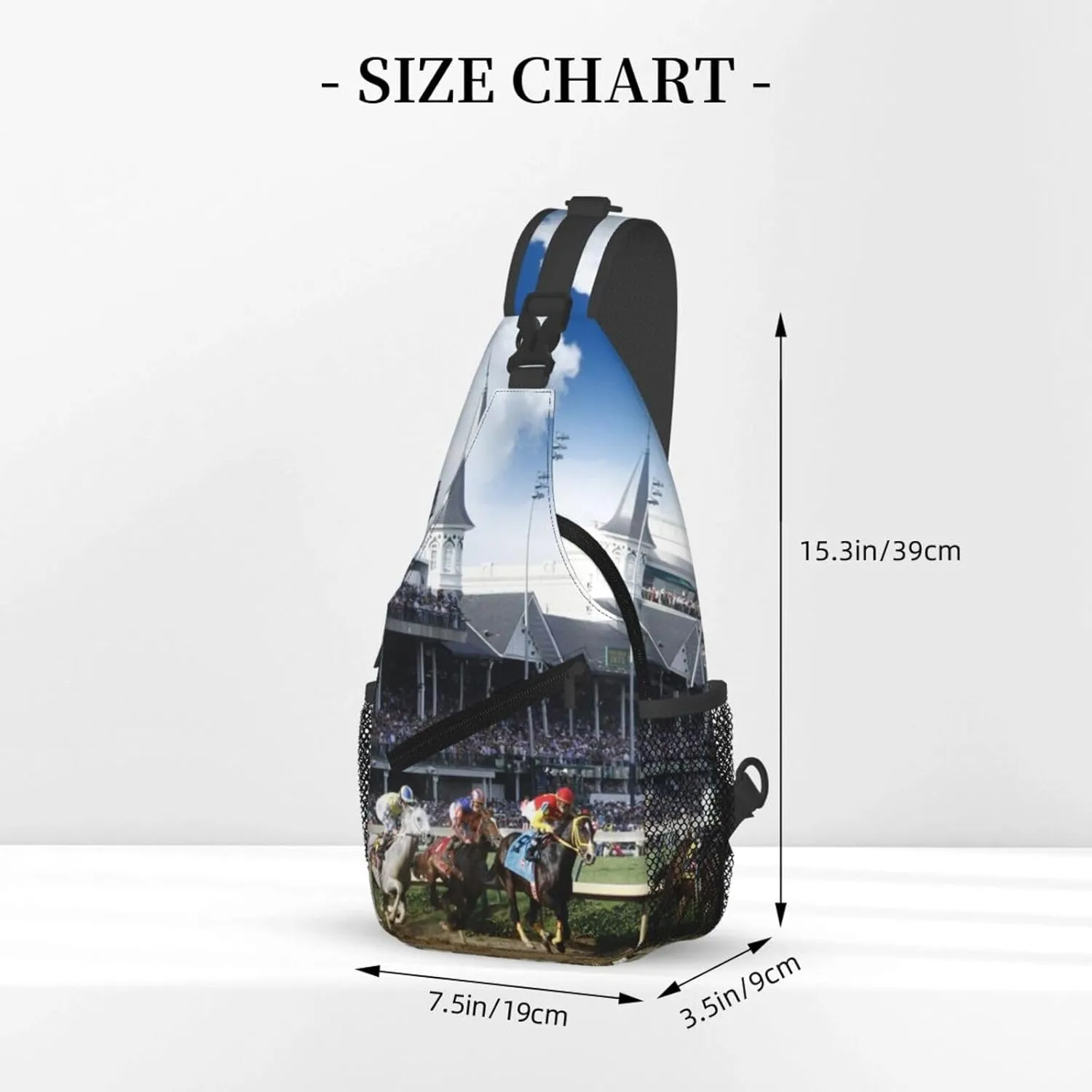 Crossbody Bags For Women Men Horse Race Sling Backpack Chest Shoulder Bag Gym Cycling Travel Hiking Daypack