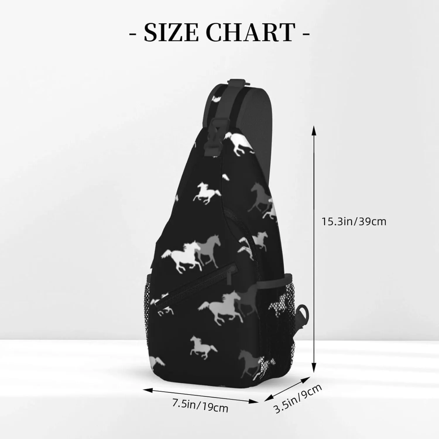 Crossbody Bags For Women Men Horse Race Sling Backpack Chest Shoulder Bag Gym Cycling Travel Hiking Daypack