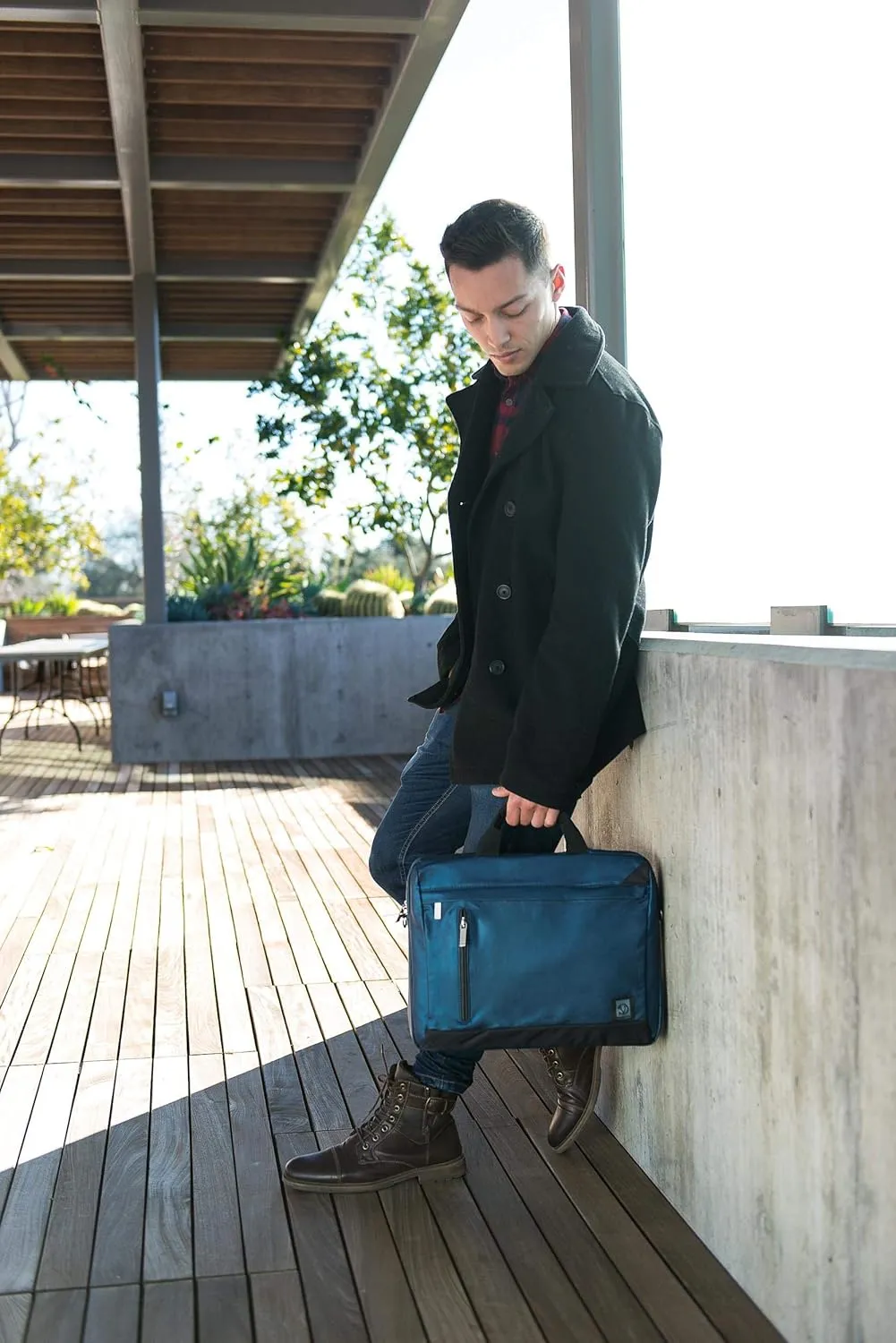 Crossbody Messenger Bag – Slim Secure 15-Inch Bag Multi-Compartment Organizer for Work, College, Travel – Water Resistant