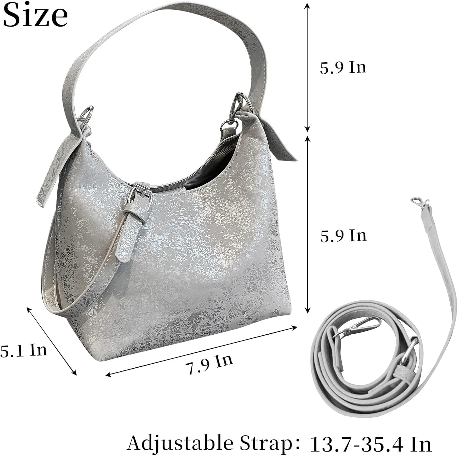 Crossbody Purses for Women Trendy Hobo Bag Vegan Leather Shoulder Hand Bag Hobo Guitar Strap Purse Satchel Bags