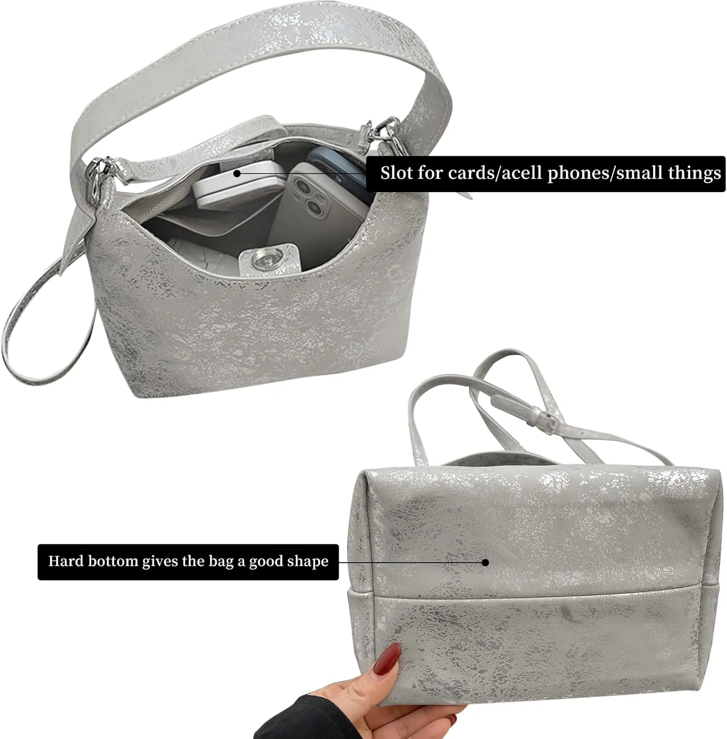Crossbody Purses for Women Trendy Hobo Bag Vegan Leather Shoulder Hand Bag Hobo Guitar Strap Purse Satchel Bags