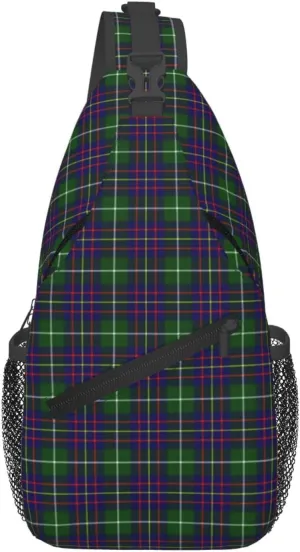Crossbody Sling Backpack Clan Inglis Modern Tartan Shoulder Chest Bag Daypack for Traveling Sport