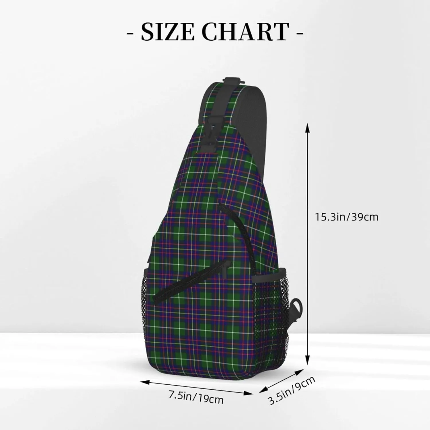 Crossbody Sling Backpack Clan Inglis Modern Tartan Shoulder Chest Bag Daypack for Traveling Sport