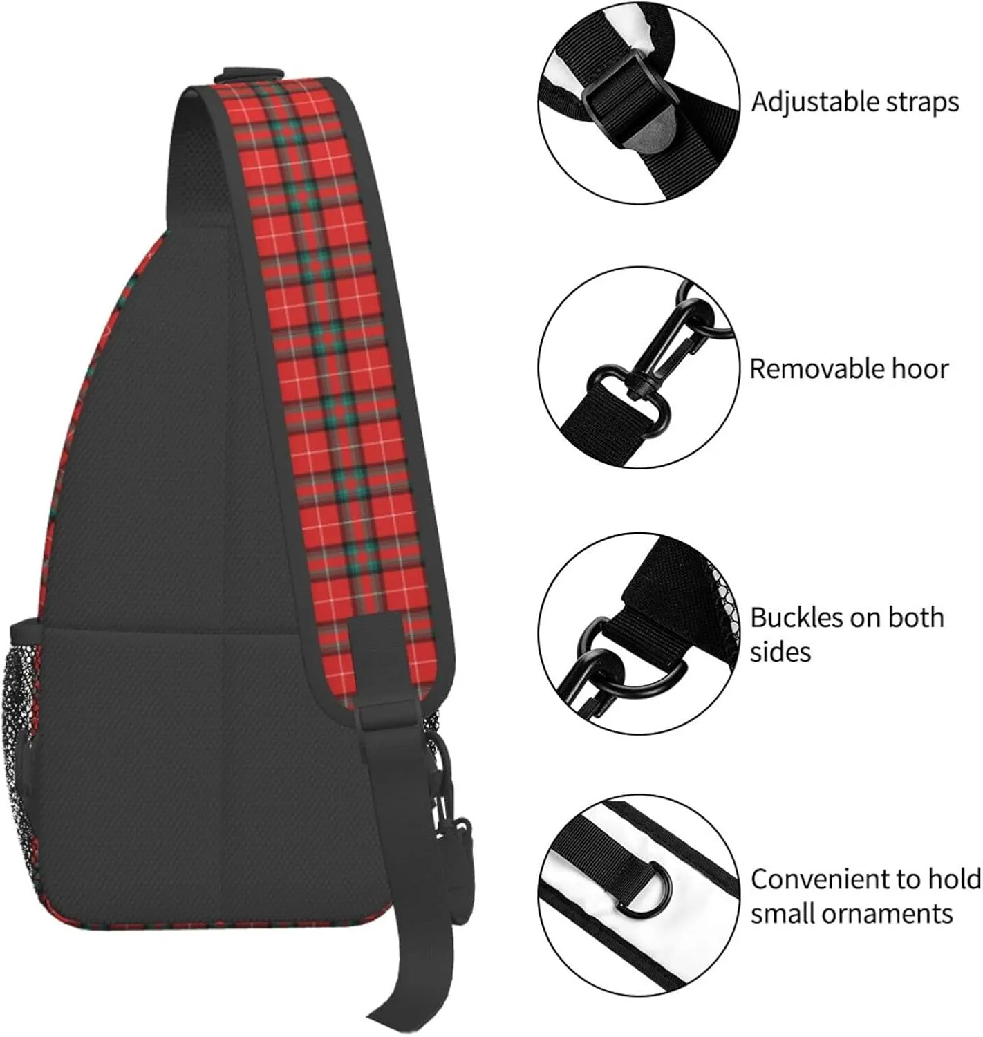 Crossbody Sling Backpack Clan Stuart of Bute Tartan Shoulder Chest Bag Daypack for Traveling Sport