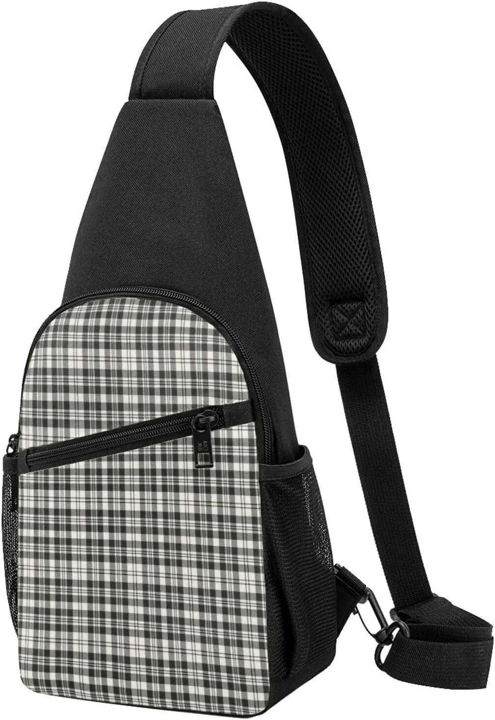 Crossbody Sling Backpack Scott Black White Ancient Tartan Shoulder Chest Bag Daypack for Traveling Sport