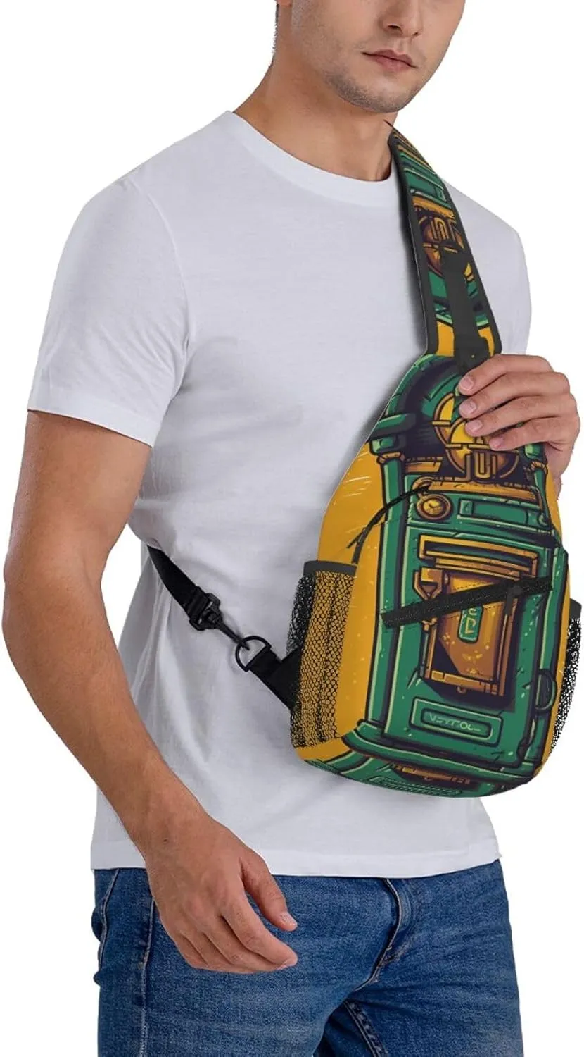 Crossbody Sling Backpack Sling Bag For Men Women Cross Chest Bag Shoulder Bag Card Communication Box Travel Hiking Daypack