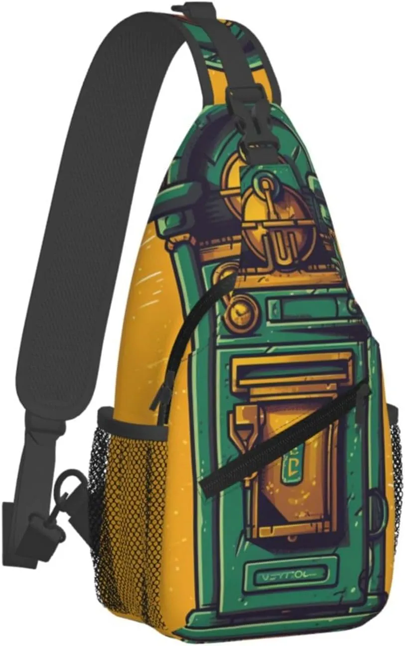 Crossbody Sling Backpack Sling Bag For Men Women Cross Chest Bag Shoulder Bag Card Communication Box Travel Hiking Daypack