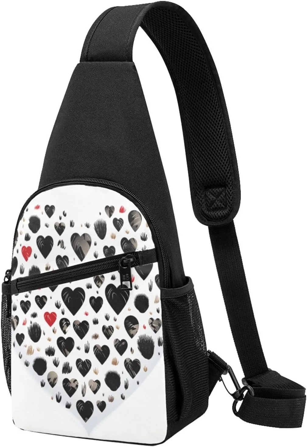 Crossbody Sling Backpack Sling Bag for Men Women Cross Chest Bag Shoulder Bag Carefully Spelled with Love Travel Hiking Daypack