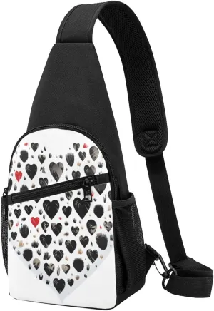 Crossbody Sling Backpack Sling Bag for Men Women Cross Chest Bag Shoulder Bag Carefully Spelled with Love Travel Hiking Daypack