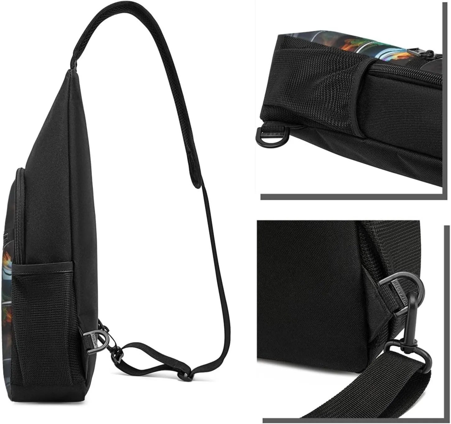 Crossbody Sling Backpack Sling Bag for Men Women Cross Chest Bag Shoulder Bag Cars colorful Travel Hiking Daypack