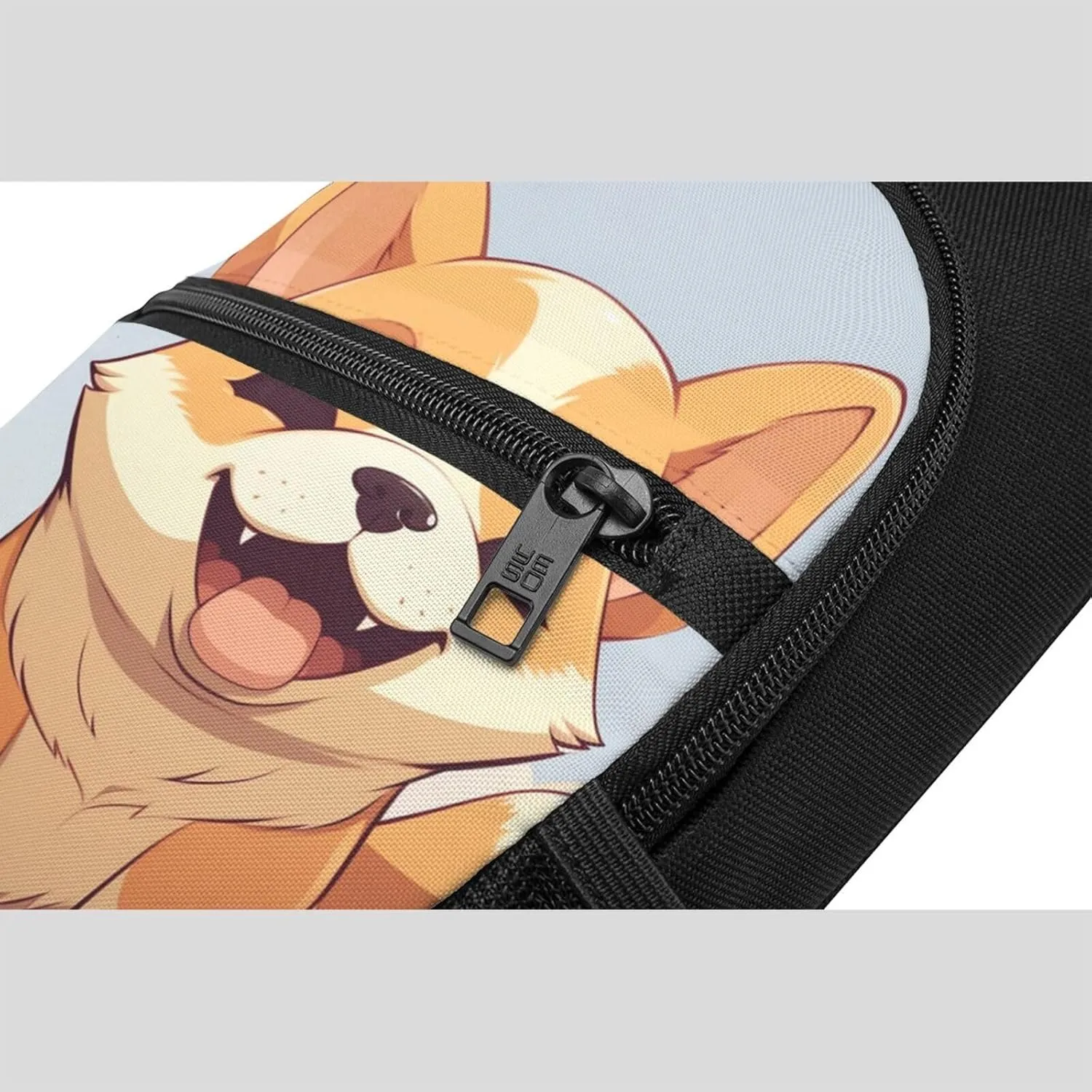 Crossbody Sling Backpack Sling Bag for Men Women Cross Chest Bag Shoulder Bag Cartoon shiba Inu dog Travel Hiking Daypack