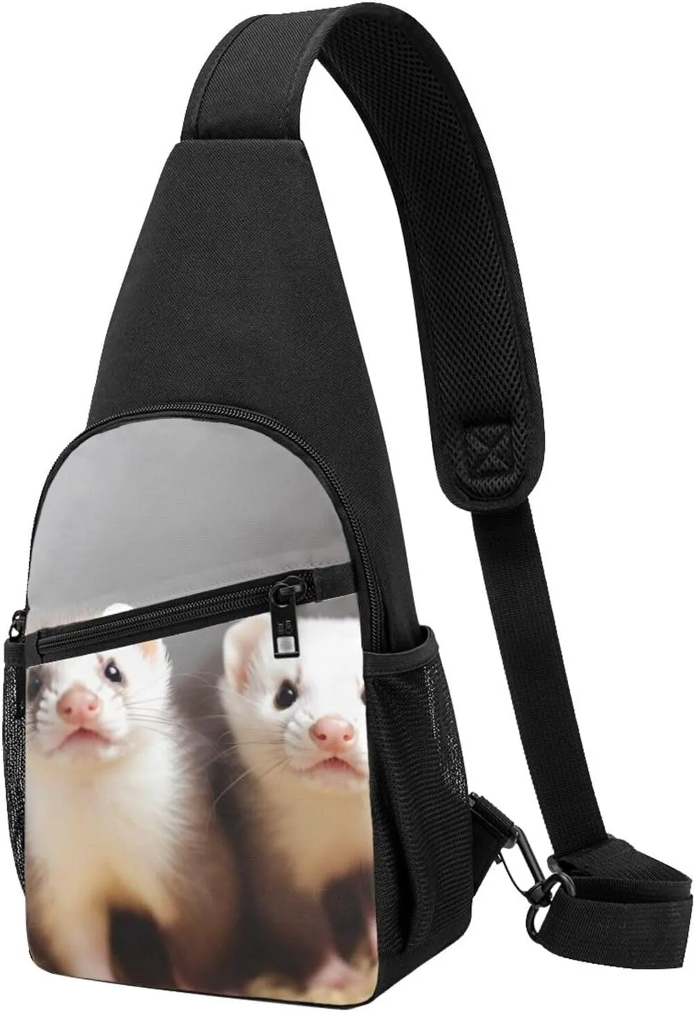 Crossbody Sling Backpack Sling Bag for Men Women Cross Chest Bag Shoulder Bag Ferrets Travel Hiking Daypack