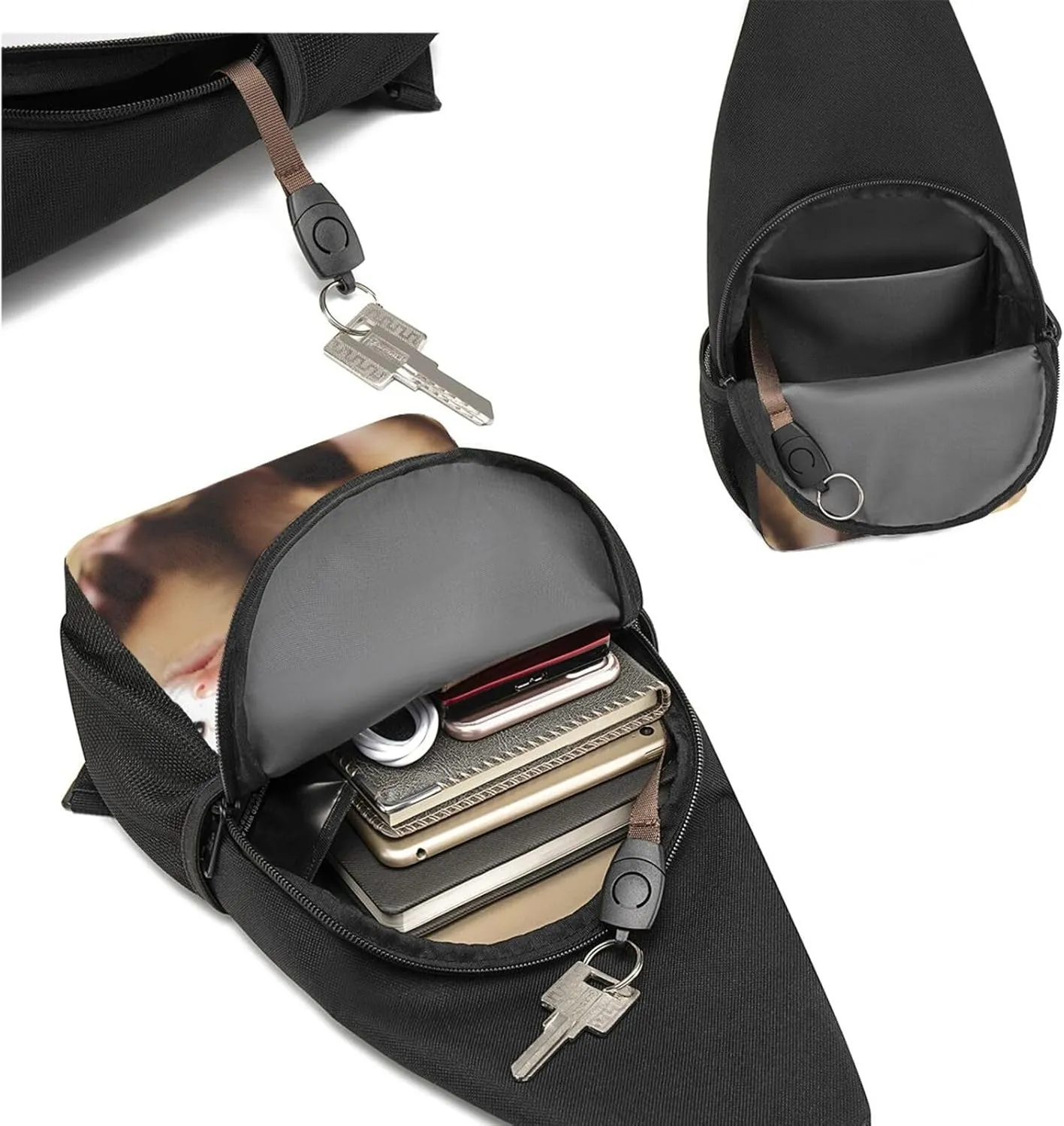 Crossbody Sling Backpack Sling Bag for Men Women Cross Chest Bag Shoulder Bag Ferrets Travel Hiking Daypack