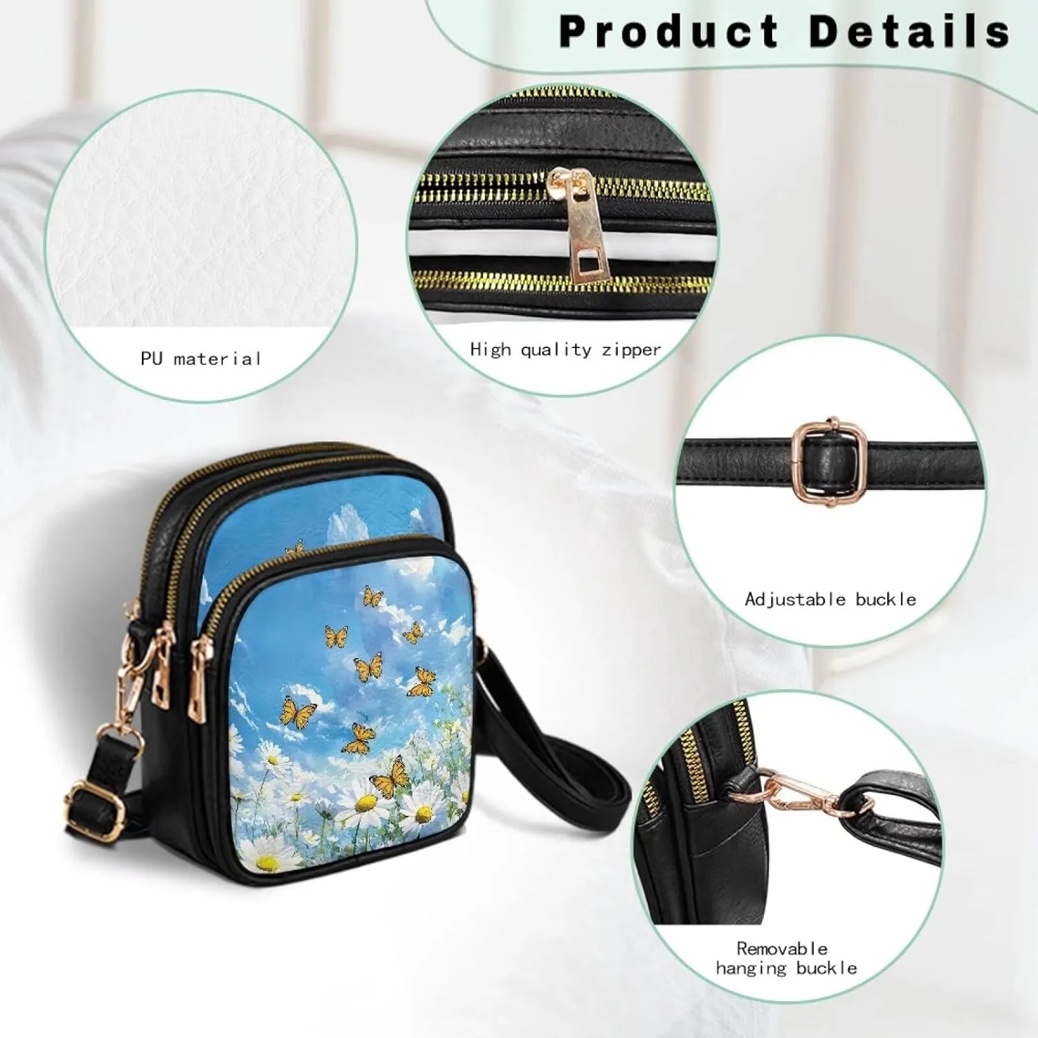 Crossbody Sling Bags for Women Crossbody Cell Phone Purse Wallet Sling Bag Shoulder Strap Lightweight Small Satchel