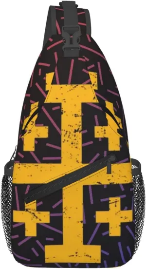 Crusader Cross Of Jerusalem Small Crossbody Backpack Sling Bag For Men Women Mini One Shoulder Chest Bags Gym Sport Travel Hiking Daypack
