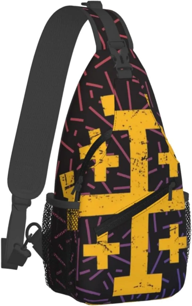 Crusader Cross Of Jerusalem Small Crossbody Backpack Sling Bag For Men Women Mini One Shoulder Chest Bags Gym Sport Travel Hiking Daypack