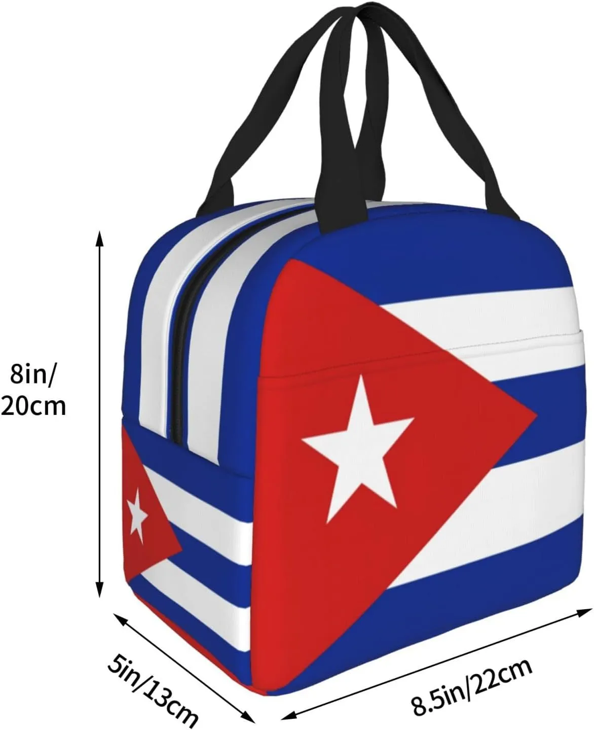 Cuba Flag Insulated Lunch Bag Reusable Lunch Box Thermal Cooler Tote Bag For Men Women Work Office Picnic Hiking Travel (Cuba Flag)