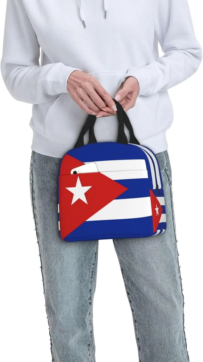 Cuba Flag Insulated Lunch Bag Reusable Lunch Box Thermal Cooler Tote Bag For Men Women Work Office Picnic Hiking Travel (Cuba Flag)