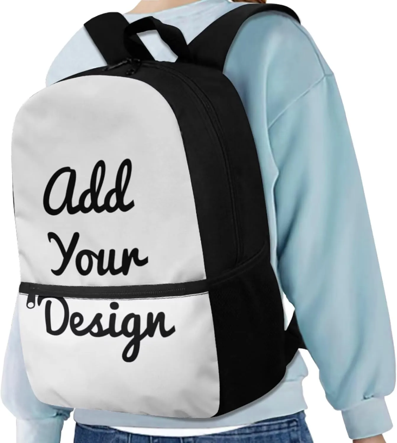 Custom Backpack for School Personalized Bookbag with Name Text Photo Kids School Bag Backpack with Lunch Box Pencil Case Water Bottle Sleeve 4 in 1 Preschool Bookbag Travel Bag