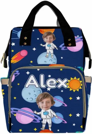 Custom Backpacks with Name Personalized Baby Diaper Bag Monogram Nappy Backpack with Thermal Pockets for Adults Kids Travel Outdoor Mommy Bag Waterproof Diaper Bag Customized Gift