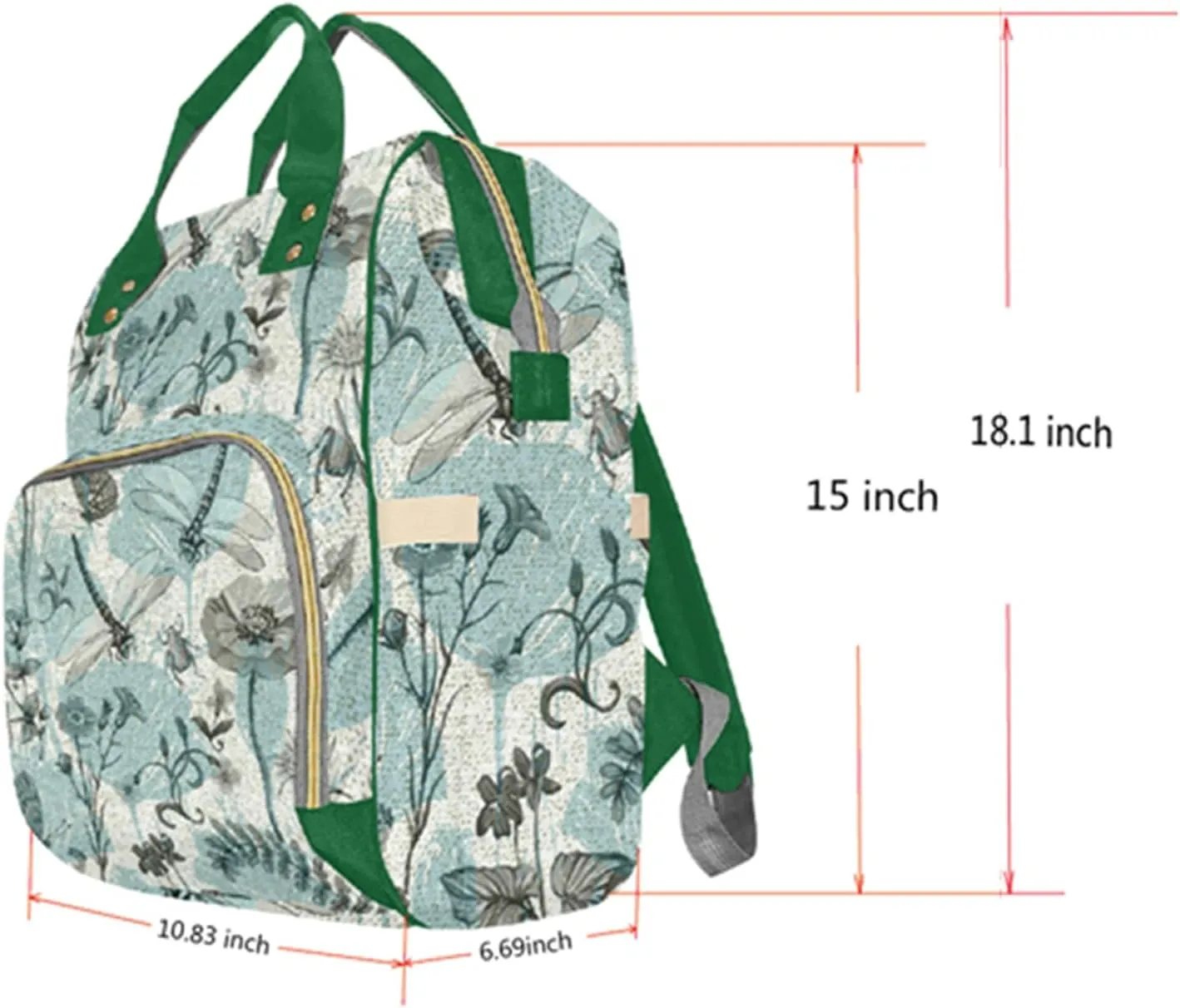 Custom Backpacks with Name Personalized Baby Diaper Bag Monogram Nappy Backpack with Thermal Pockets for Adults Kids Travel Outdoor Mommy Bag Waterproof Diaper Bag Customized Gift