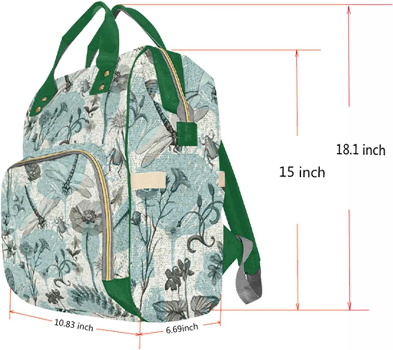 Custom Game Player Diaper Bag for Baby Boys Personalized Name Diaper Bag Backpack with Changing Station Customized Travel School Bag Outdoor Nursing Nappy Mommy Backpack with Adjustable Shoulder Strap