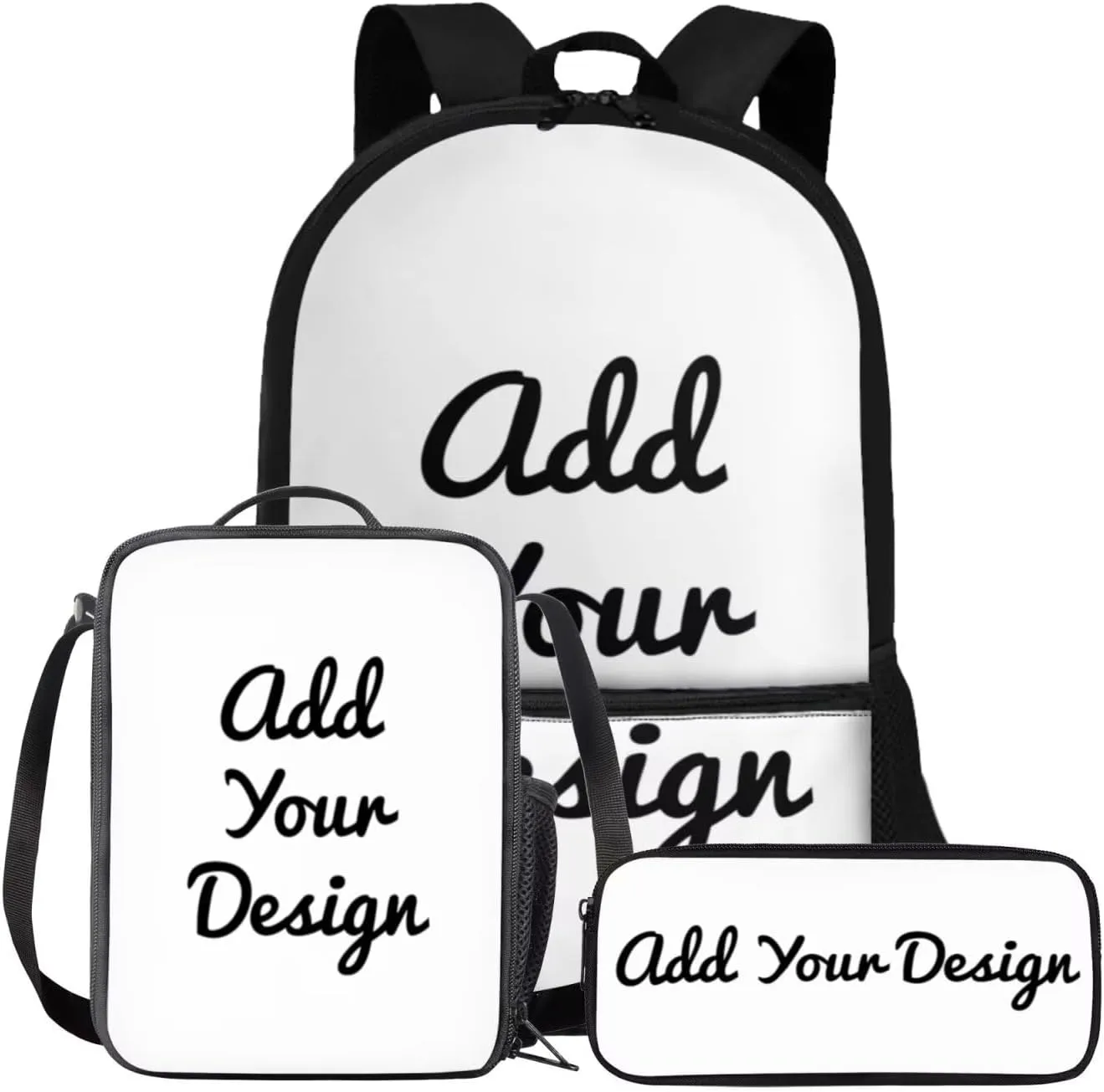 Custom Girls Backpacks Ages 6-8 for School Personalized 17 Inch Kids Bookbag with Lunch Box 3 in 1 Lightweight School Lunch Bag with Strap for Boys