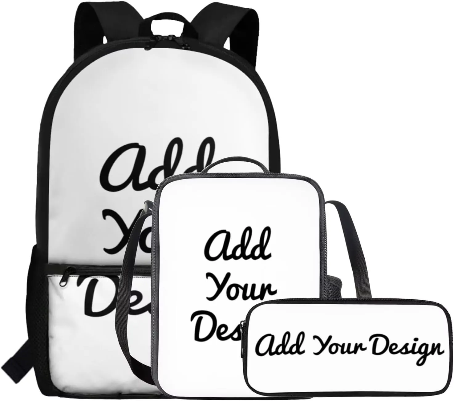Custom Girls Backpacks Ages 6-8 for School Personalized 17 Inch Kids Bookbag with Lunch Box 3 in 1 Lightweight School Lunch Bag with Strap for Boys