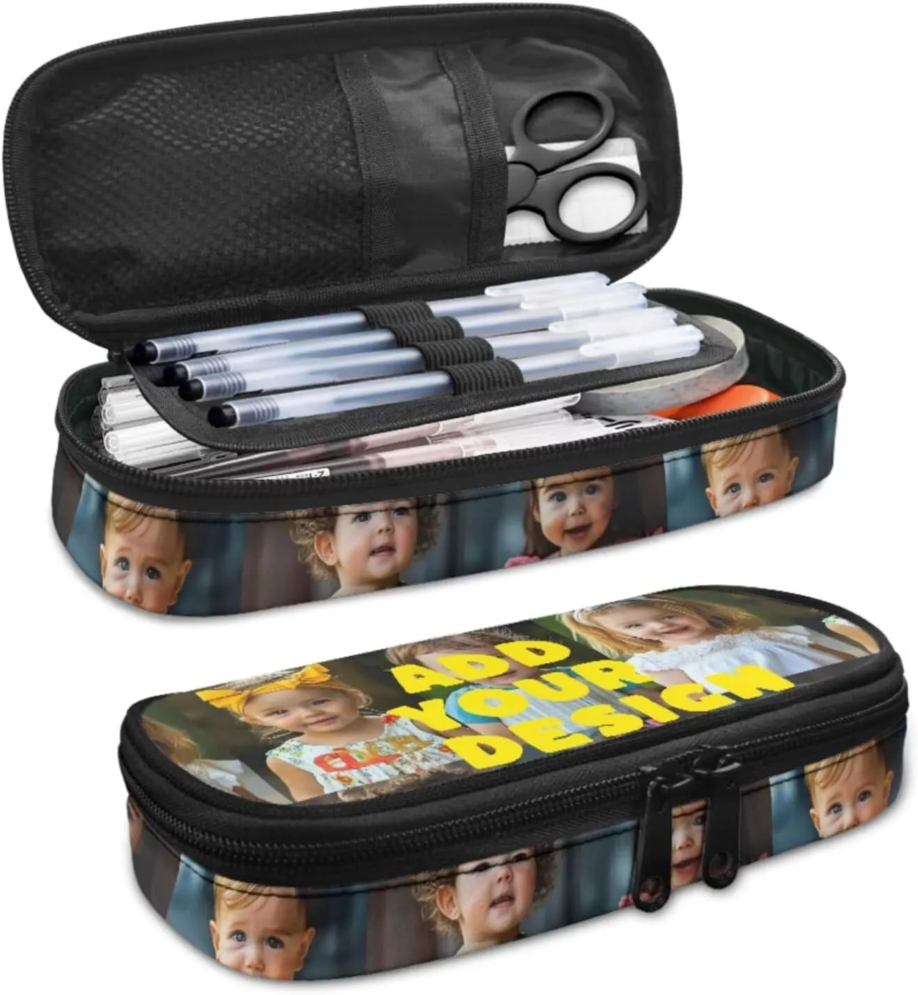 Custom Kids Backpack Sets for Girls Boys Cute School Backpack with Lunch Bag Pencil Box Keychain 4Pcs Kids Bookbags for Elementary Middle School Back to School Gifts for Kids
