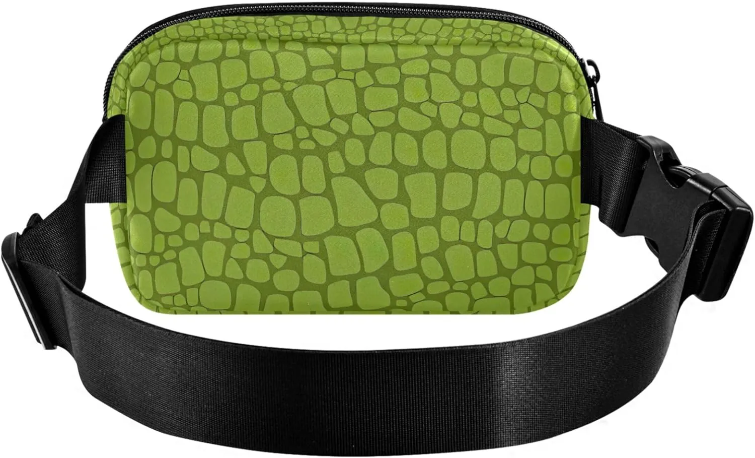 Customized Alligator Skin Green Crocodile Women Fanny Pack Hip Pack Belt Pouch Waterproof Festival Waist Pouches for Men